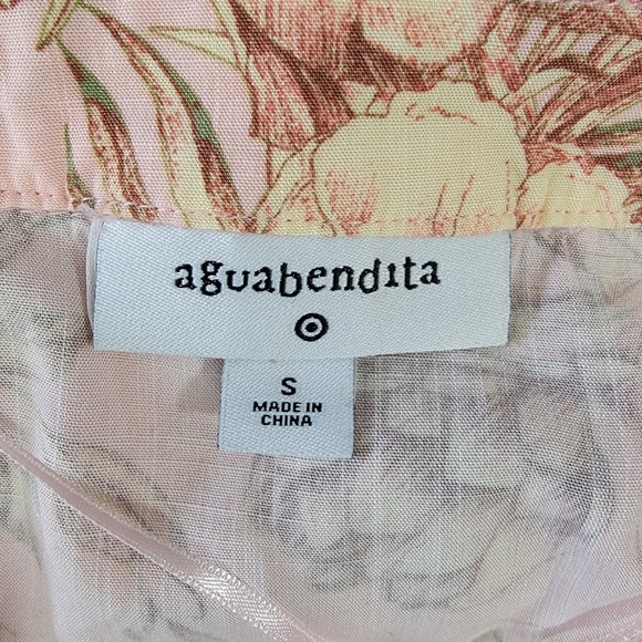 Agua Bendita By Target Women's Romantic Floral Print Bell Sleeve Romper SZ Small - Picture 11 of 15